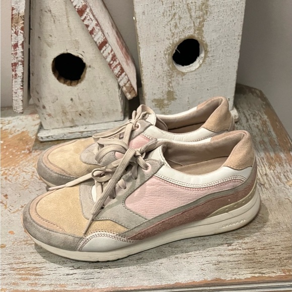 Cole Haan Womens 8 B Casual Sneakers - Pink, Beige, and White - Picture 2 of 10